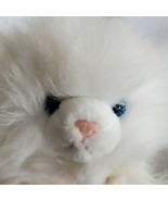 A &amp; A Plush Stuffed Fluffy White Kitty Cat Kitten Persian Blue Eye Beanb... - £46.38 GBP