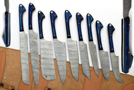 9 pcs Custom Handmade Damascus Chef/Kitchen Knives Set for your kitchen. - $185.00
