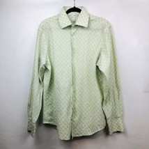 BANANA REPUBLIC Mens Long Sleeve Button Down Green White Plaid Shirt-LG ... - £10.08 GBP