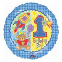 18" Hugs and Stitches Boy 1st Birthday Balloon - $1.99