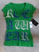 Ladie’s Rocawear Green T-Shirt Sz S Super Fashion - £13.93 GBP