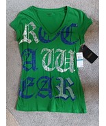 Ladie’s Rocawear Green T-Shirt Sz S Super Fashion - $339.28 MXN