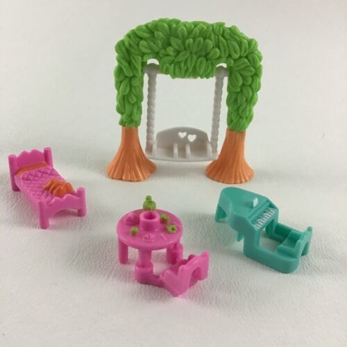 Polly Pocket Swinging Pretty Miniature Furniture Piano Bed Bluebird Vintage 1995 - $27.18