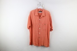 Vintage 90s Streetwear Mens Large Faded Rayon Knit Looped Collar Button ... - $44.50