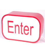 Exit Enter Light / Sign-Red Metal Frame-Bar Man Cave Kids Room Studio-Tu... - $355.60 MXN