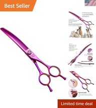 Professional Dog Grooming Scissors Pet Curved Thinning Shears 7.0'' Extr... - $102.40