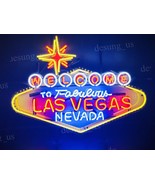 New Welcome to Fabulous Las Vegas Light Neon Sign 24&quot; with HD Vivid Prin... - £204.59 GBP