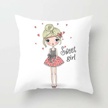 Cartoon Pretty Girl Pillow Cushion Cover Sand Pad Home - $3.69