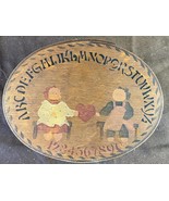Hand Painted Wooden Oval Box American Folk Art Decorative Wood Friendshi... - $552.71 MXN