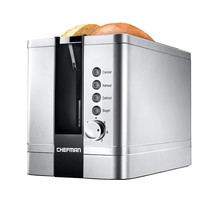 Chefman 2-Slice Pop-Up Stainless Steel Toaster w/ 7 Shade Settings, Extra Wide S - £42.48 GBP