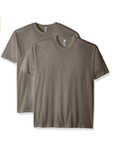 Marky G Apparel N6210 2pk Men&#39;s CVC Crew-Neck Short Sleeve T-Shirt Stone Gray S - $7.31