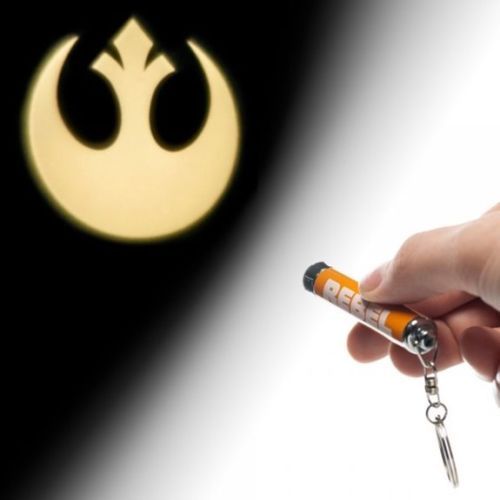 Star Wars Rebel Forces Logo Projection Flashlight Keychain Licensed, NEW UNUSED - $9.99