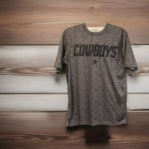 Dallas Cowboys Authentic Polyester Small T-Shirt Gray NFL Football Logo Star - $13.99