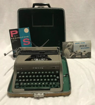 1955 Royal Quiet De Luxe Gray Portable Manual Typewriter Original Case M... - $156.79