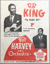 B. B. King The Blues Boy Booking Handbill / Flyer Rare Original 1952 &amp; Photo  - £439.64 GBP