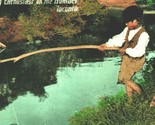Young Enthusiast Child Fishing Humber River Toronto Ontario Canada DB Po... - $3.91