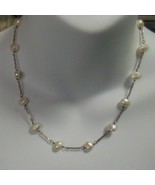 Vintage Stamped 925 Pearl Chain Necklace Heart Claw Clasp - €55,50 EUR