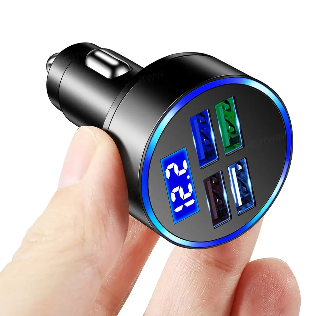 4 USB Car Charger with Digital Display and Voltage Monitoring - £10.76 GBP