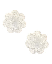 Neva Nude Lace Petal Flower Pasties - White O/S - $15.44