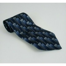 Stafford Blue Tie With Rectangle Designs - £10.07 GBP