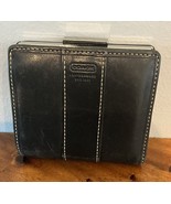 A very sweet Rare Black leather Vintage Coach Kisslock Clutch Wallet - $34.65