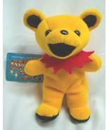 VINTAGE YELLOW &amp; RED JACK STRAW GRATEFUL DEAD BEAR 7&quot; Bean Bag Stuffed A... - $337.77 MXN