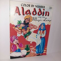 Vintage Clover Coloring Book ~ Color By Number ~ Aladdin &amp; His Magic Lamp - £6.50 GBP