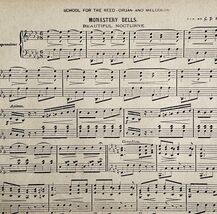 1875 Monastery Bells Beautiful Nocturne Victorian Sheet Music Organ Blak... - $12.39