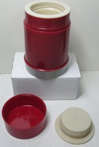 Vintage Thermos 10 OZ Food Jar Red and Gray Insulated Vacuum Food Jar - £9.67 GBP