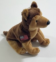 Ty Beanie Baby - COURAGE the 6&quot; German Shepherd NYPD 9-11 Dog Stuffed Toy - £4.68 GBP