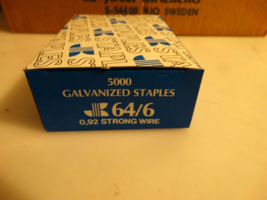 STAPLES 1/4&quot; 5000 COUNT JOSEF KIHLBERG 64/6 GALVANIZED - £3.89 GBP