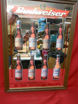 Vintage 1998 Budweiser Classic American Lager Beer Mirror Sign - £124.55 GBP