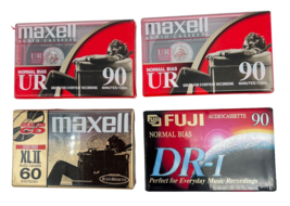Lot Mixed Audio Cassette Tapes Maxwell UR 90 XL II 60 Fuji DR-I 90 - £11.73 GBP