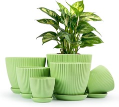 Flower Pot, 7.5/6.6/5.8/5.0/4.3/3.5 Inches, 6Pcs Plastic Flower Pot, - $21.26