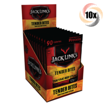 Full Box 10x Packs Jack Links Tender Bites Teriyaki Beef Steak 1.25oz - $40.75