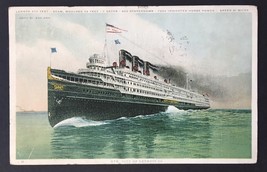 Postcard Overnight Passenger Steamer Str City Of Detroit Iii Ship Boat - £5.47 GBP