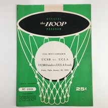 January 30 1959 NCAA Basketball UCSB vs UCLA The Hoop Official Program - £37.09 GBP