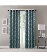 Madison Park Blue &amp; White Pattern Curtain ONE Panel, Saratoga Collection... - $7.13