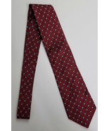 JOS A Bank Necktie  Red And Blue Accents 3.5 In Men&#39;s tie Wedding Prom - £11.59 GBP