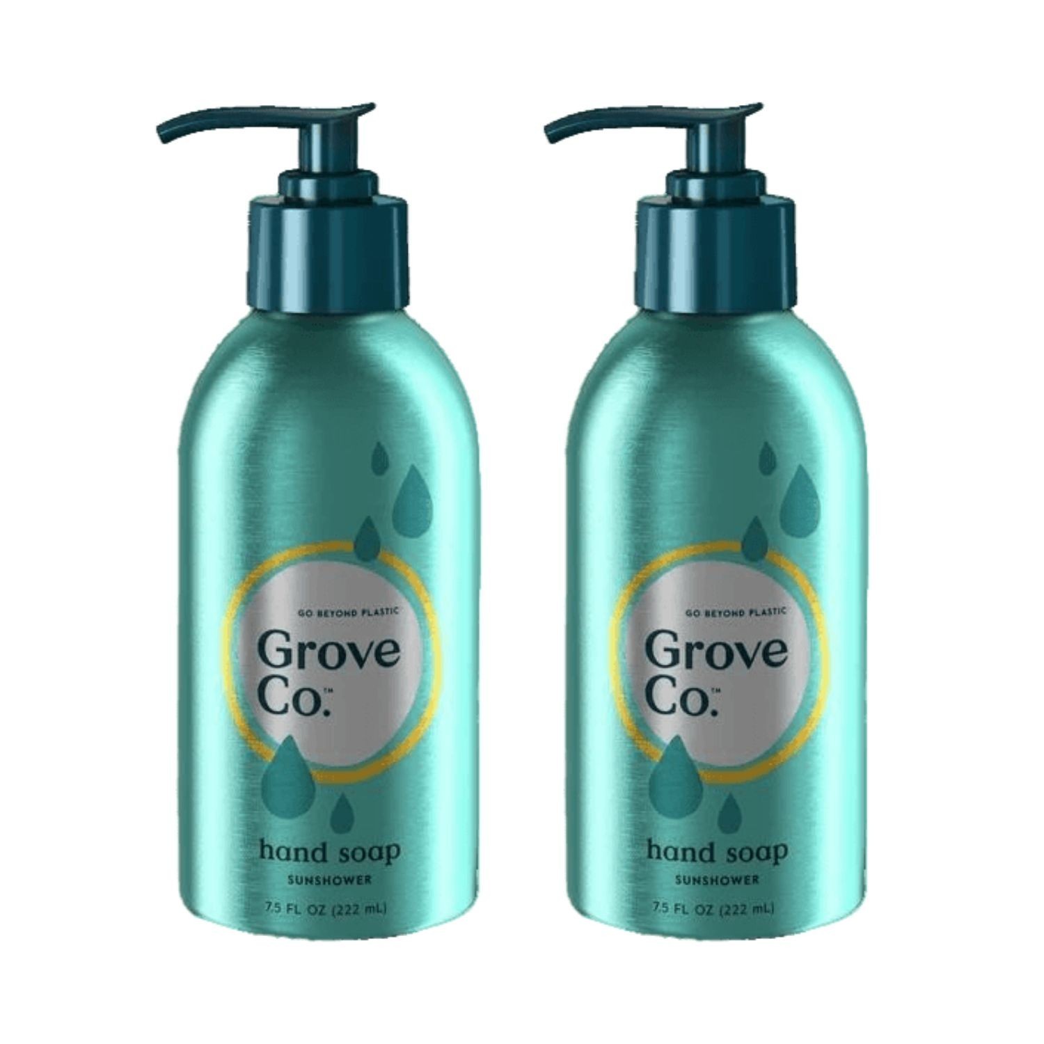 Lot of 2 Grove Co Go Beyond Plastic Hand Soap Sunshower in Pump Containe... - $14.84