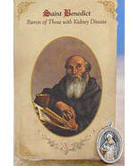 Saint Benedict (Patron St of Kidney Disease) Novena + Medal, New #PCM-06 - $6.00