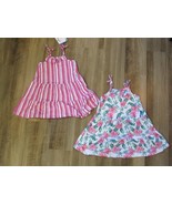 TOMMY BAHAMA 2-Pack Dresses Floral Stripes w/Bow Tie Strap Girl&#39;s 3T NWT - $18.01