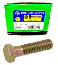 Hillman 220226 Hex Head Cap Screw 1/2&quot; D X 1-3/4&quot; L Heat Treated Steel (... - £29.21 GBP