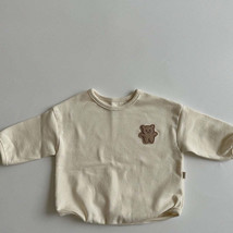 Baby Dot Pattern Cartoon Bear Patched Design Cotton Shirt(D0102H2SFYY.) - £27.97 GBP