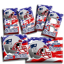 New England Patriots Football Team Light Switch Outlet Wall Plates Game Room Art - £11.00 GBP+
