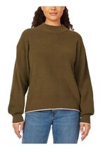 Scotch &amp; Soda Womens Sweater Green Blush Mock Neck Relaxed Fit Long Sleeves - $60.55 CAD