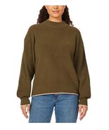 Scotch &amp; Soda Womens Sweater Green Blush Mock Neck Relaxed Fit Long Sleeves - $60.62 CAD