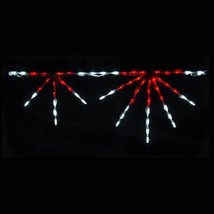 Xmas Starbursts Red White Roof Links Outdoor Professional LED Lighted Decoration - $445.49