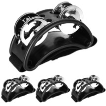 4 Pcs Foot Tambourine For Adults, Black Foot Percussion Instruments With... - £23.59 GBP