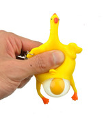 Novelty Anti Stress Solution, Squeezable Egg Laying Chicken.w/ Keychain. ! - £7.95 GBP
